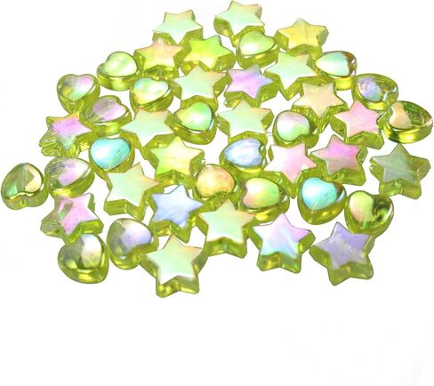 pson 100PCS Mini Acrylic Beads, Light Pink 10mm Star & 8mm Heart Shape Beads, Small Crystal Plastic Beads for Necklace, Bracelet Making, DIY Jewelry Crafts, DIY in Saudi Arabia