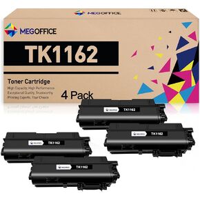 استبدال خرطوشة الحبر المتوافقة مع Kyocera EcoSys TK1162 TK-1162 TK 1162 1T02RY0US0 TONER CARTRIDGE لـ P2040DW P2040DN P2040 (4 حزمة ، أسود)