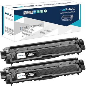 LCL بديل خرطوشة الحبر LCL لـ Brother TN-221 TN221 TN221BK HL-3140CW HL-3142CW HL-3150CDN HL-3150CDW HL-3152CDW HL-3170CW HL-3170CDW HL-3172CD MFC-9130CW (حزمة أسود 2)