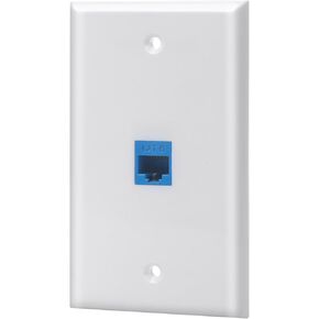 IBL - Cat6 Keystone Ethernet Wall Plate Female to Female - White (2 Port Cat6)