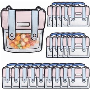 Sofplate 20pcs 18x21cm حقيبة ظهر معالجة الحقائب مرة أخرى إلى المدرسة Goodie Bags Ballk قابلة لإعادة الاستخدام مع حقيبة مع مقبض أكياس حلوى الكارتون للوجبات الخفيفة Sweets Storage Backing Christmas
