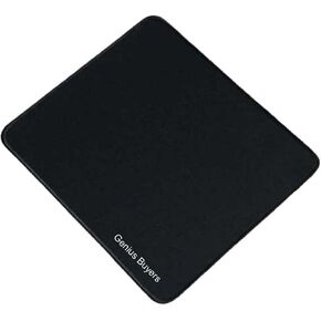 Mouse Pad, Cloth with Non-Slip Natural Rubber Base, Delicate Stitched Edge, Durable Materials, Portable, 8 x 9 in, Black