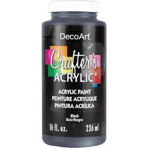 Decoart DCA47-65 Crafter's Acrylic 16 Oz Paint ، Plack Crafter's Acrylic Paint