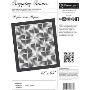 Quiltworx - Judy Niemeyer Quilting Stepping Stones Replacement Papers Pattern, None