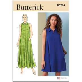 Butterick B6994U5 MEASES 'Forting Forting Fress Pattern Packet ، Design Code B6994 ، أحجام 16-18-20-22-24