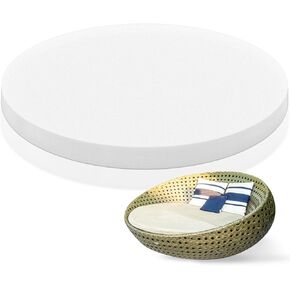 Frienda 3 "ارتفاع × 66" قطر الرغوة عالية الكثافة وسادة جولة دائرية إدراج 35 د من تنجيد وسادة مرتبة دائرة لوسادة السرير الداخلية في الهواء الطلق الفناء سرير نهاري مرتبة
