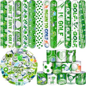 74 PCS Golf Party Favors ، 50 PCS Golf Stickers 24 PCS Golf Slap Bracelets Golf Birthday Decorations form