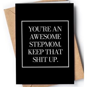 Stepmom Card - Birthday Card for Stepmom - Stepmother Card - Bonus Mom Card - Mother’s Day Card for Stepmom - Bonus Mom Mothers Day Card - Retirement Card for Stepmom