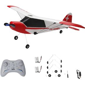 RC Plane with Brushless Motor RC 3-CH J3 Aircraft Ready to Fly with 6-axis Stabilizer System for Beginner Practice