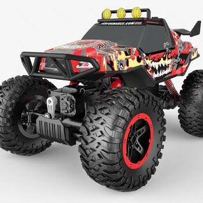 NQD RC Cars سيارة التحكم عن بُعد سيارة 1:14 شاحنة مونستر على الطريق ، 4WD محركات مزدوجة وميض زاحف الصخور الخفيفة ، 2.4 جيجا هرتز كل شاحنة هواية التضاريس للأطفال