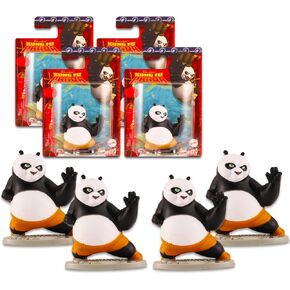 Dreamworks Kung Fu Panda Party Favors - 4 PC Backdle مع شخصيات Action PO للأطفال والبالغين والمزيد | إمدادات حفلات الكونغ فو باندا