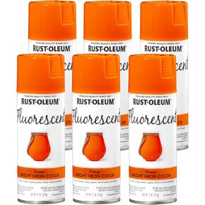 Rust-Oleum 342568 Passion Fulorty Fluorescent Paint ، 11 OZ ، Orange ، 6 Pack