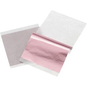 uxcell 100pcs Leaf Sheets, 3.5" x 3.5" Foil Sheets Paper Sheets for DIY Crafts Painting Nails Resin Furniture Decoration(Light Blue)