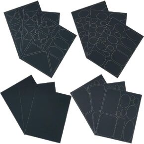 Woohome 12 Sheets Black Nylon Repair Patches Self-Admive Nylon Patch Patchs Patchs Lightweight Repans للملابس لأسفل ثقوب إصلاح السترة تمزق