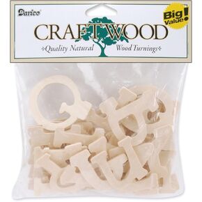 Darice Casual Day 9181-18 WOODEN ALPHABETS كاملة مع XTRAS