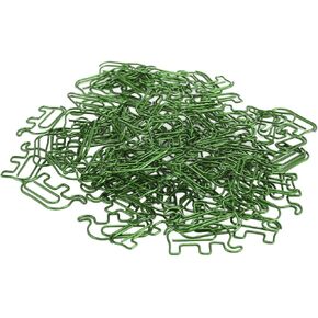 100pcs مقاطع الورق اللطيفة على شكل الفيل ، ودليل ورق من الفولاذ المقاوم للصدأ ، ومقطع ورق مع صندوق تخزين لإشارات الصور الورقية لمدرسة المكاتب والمنزل (الأخضر)