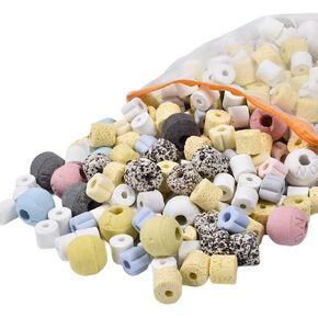 Aquarium Filter Media Variety Pack - Reusable Multi-Purpose Filter Floss, Sponge, Bio Balls Combo for Fish Tank Biological & Mechanical Filtration