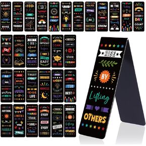 30 pcs Inspirational Magnetic Bookmarks Gifts,Motivational Quotes Bookmarks Clips, Inspiring Theme Magnetic Page Markers, Encouraging Gifts Book Markers Positive Page Markers