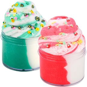 28 Pack Mini Butter Slime Kit ، Peach Slime Watermelon Party Forme Supplies ، لوازم الحفلات ، لعبة Super Soft ، غير لذيذة ، Goody Bag ، جائزة للفتاة والأولاد ، عيد الميلاد.