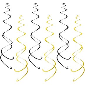 Party Swirl Decorations, Red and Blue Foil Ceiling Hanging Swirl Decoration, Whirls Decorations for Birthday | Wedding | Anniversary | Graduation Party Supplies, Pack of 20