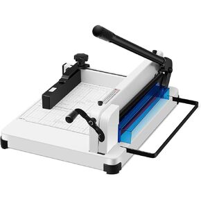 12 Inch A4 Guillotine Paper Cutter Heavy Duty Paper Cutter 400 Sheet Capacity Stack Cards Trimmer Steel Slicer with Metal Base for Cards Leather Office Home School, Beige