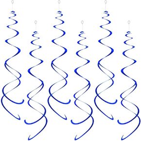 Party Swirl Decorations, Red and Blue Foil Ceiling Hanging Swirl Decoration, Whirls Decorations for Birthday | Wedding | Anniversary | Graduation Party Supplies, Pack of 20 in Kuwait