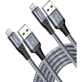 iPhone Charger Fast Charging [MFi Certified] Long iPhone Cable 10FT, 2 Pack | Nylon Braided Heavy Duty Apple Charger Cord for iPhone 14 13 12 11 X XS XR SE 8 7 6 5, iPad Pro, Air, mini, iPod, AirPods in Kuwait