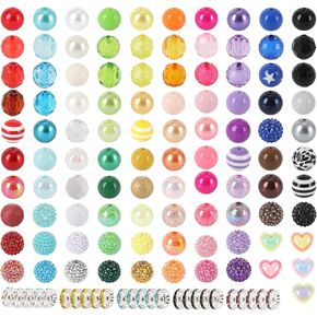 تشمل إمدادات القلم 320pcs من الخرز 200 ٪ 20 مم للأقلام مع حبات روندللي 120pcs ، حبات بوبليجوم كريستال للخرز لصنع أقلام للخرز لوازم المفاتيح DIY.