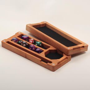 Wooden Dnd Dice Box - Dnd Dice Tray and Storage - Personalized Dnd Gifts - Dice Holder Box - Travel Dice Tray - Magnetic Lid For Storage (Anthracite, Large) in Saudi Arabia