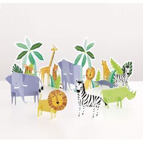 مناديل Luncheon First Safari MulticoLor Safari (16 تهمة) - مثالي للاحتفال ببريك الصغير الخاص بك