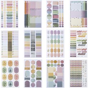 Erin Condren Bouquet Sticker Book, Collection of 370 Floral Mixed Metallic Stickers, 12 Sheets of Functional and Decorative Stickers for Life Planners, Bullet Planning, and Paper Crafts