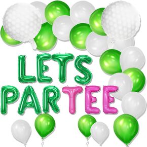 23 PCS Girls Let Us Partee Balloons Let So Partee Golf Decoration يتيح لافتة partee partee توقيع الجولف الحفلات ديكور الرجال البالونات الأولاد الحزب الديكور