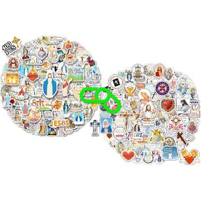 600PCS Catholic Stickers Pack: 200PCS Catholic Stickers+400PCS Catholic Decals