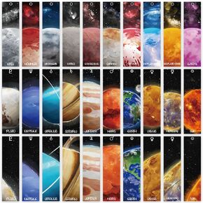 30pcs Galactic Planet Bookmarks Student Gifts DIY Advanced Design Creative Art Decoration Reading Book Page Marking Cards
