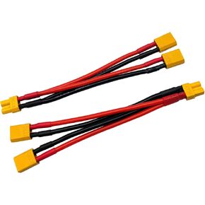 2pcs xt30 موصل بطارية موازية 2-al-male to 1-female y splitter tharness adapter cable 1 female to 2 mal