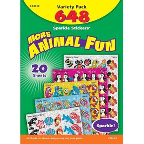 Enterprises Animal Fun Parkle Stickle Pack -Pack - حزمة من 648 - T63910 ، ألوان متعددة