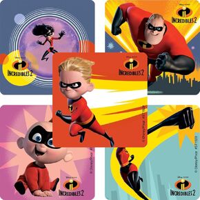 Smilemakers Incredibles 2 ملصقات أفلام - جوائز وهبات - 100 لكل حزمة