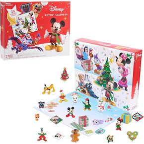 Disney Junior Advent Calendar 2021, 32 pieces, figures, decorations, and stickers, Officially Licensed Kids Toys for Ages 3 Up by Just Play