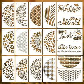 Welcome Stencils for Painting on Wood - 20-Piece Large 11.81 x 5.91 Plastic Letters Reusable Templates for Crafting Signs, Canvas, Wall Art, and Home Decor