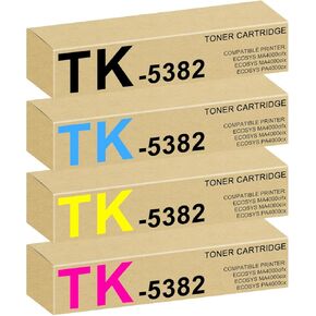 TK-5382K TK-5382C TK-5382Y TK-5382M TK5382 Toner Set Replacement for Kyocera TK-5382 Toner Cartridge 1T02Z00US0 1T02Z0CUS0 1T02Z0BUS0 1T02Z0AUS0 for ECOSYS MA4000cifx ECOSYS MA4000cix ECOSYS PA4000cx