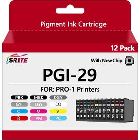 PGI-29 PGI29 خرطوشة الحبر مع استبدال حبر PGI29 الجديد 37ML PGI29 لطابعة Canon Pixma Pro-1 Professional Inkjet (12 حزمة)