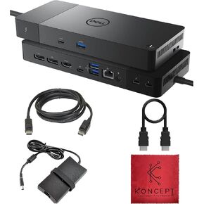 Dell WD22TB4 Docking Station Bundle - 1 Year Warranty - with 180W AC Adapter, HDMI Cable, DisplayPort Cable & Microfiber Cleaning Cloth