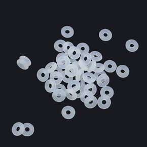 Semetall 500pcs توقف الخرز إدراج الفواصل السيليكون المطاط دونات الحلقات حلقات الفواصل المطاطية لحلقات قلادة سوار المجوهر