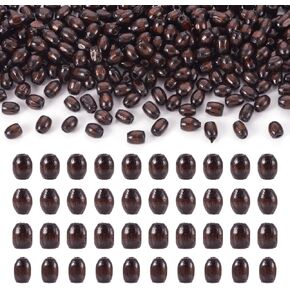 800pcs 5 مم حبات برميل خشبي طبيعي لـ DIY Macrame Rosary Jewelry Brown Wooden Center حفر الفواصل الفضفاضة للأساور الحرف الحرفية صنع المجوهرات