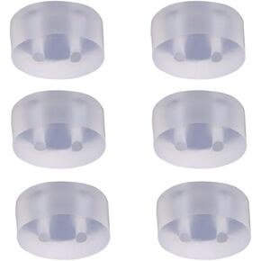 50 Pcs Silicone Rubber Stopper Beads Spacer Beads Double Holes Anti-Slip Lock for DIY Jewelry Making Accessories