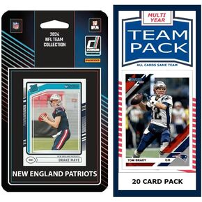 2024 Donruss New England Patriots Factory Sealed NFL Team Set + 20 Card Team Pack - 379 Drake Maye Rated Rookies Mike Vrabel Rhamondre Stevenson Christian Gonzalez Joe Milton III