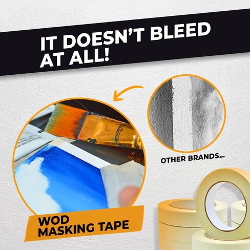 WOD MT5 Masking Tape 2 Inch for General Purpose/Painting - Pack of 6 Rolls - 60 Yards per roll in Saudi Arabia