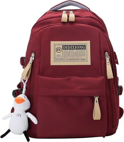 Cute Aesthetic Backpack Kawaii Backpack Supplies Laptop Bag Travel Bookbag Large Capacity (Black) in Saudi Arabia