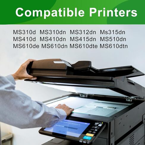 50F1H00 Black High Yield Toner Cartridge(2-Pack) Compatible 501H 50F1H00 Toner Cartridge use for Lexmark MS310dn MS312dn MS315dn MS410dn MS415dn MS510dn MS610dn Printer in Saudi Arabia