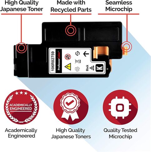 أستاذ ملون من طابعة طابعة الحبر المعاد تصنيعها لـ Xerox WorkCentre 6027/6025 ، Xerox Phaser 6022/6020 ، الحبر البديل لـ Black 106R02759 (2000 صفحة) in Kuwait